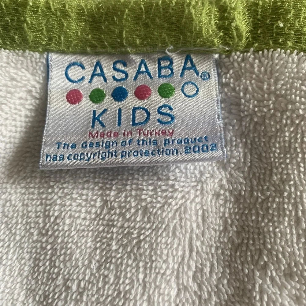 Casaba Kids Animals Zebra Monkey Giraffe Palm Embroidered Bath Towel 26